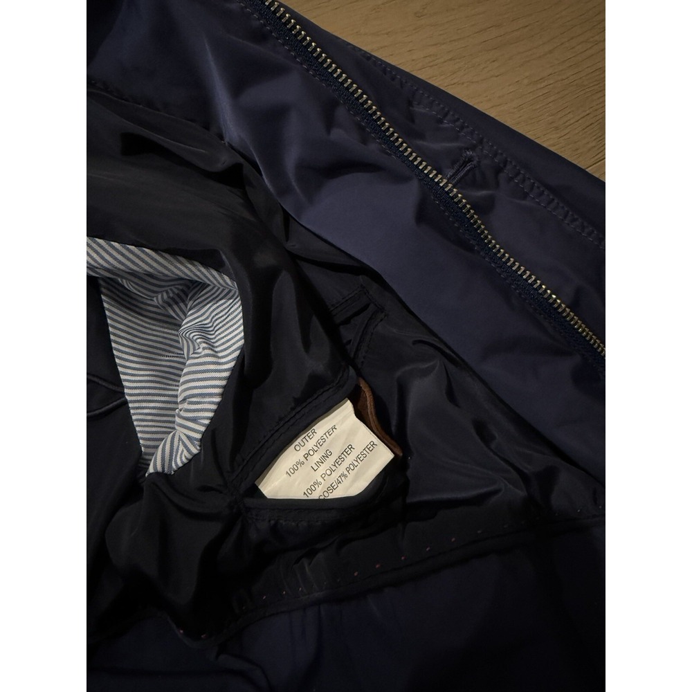 Men's peter millar rain jacket Size xl Performance Golf Navy Full Zip Collared - Picture 6 of 7